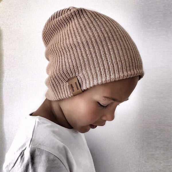 Toddler and Adult Knit Beanie Hats