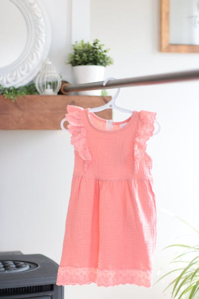 Coral Cotton Dress
