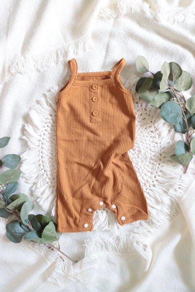 Waffle Knit Button Romper